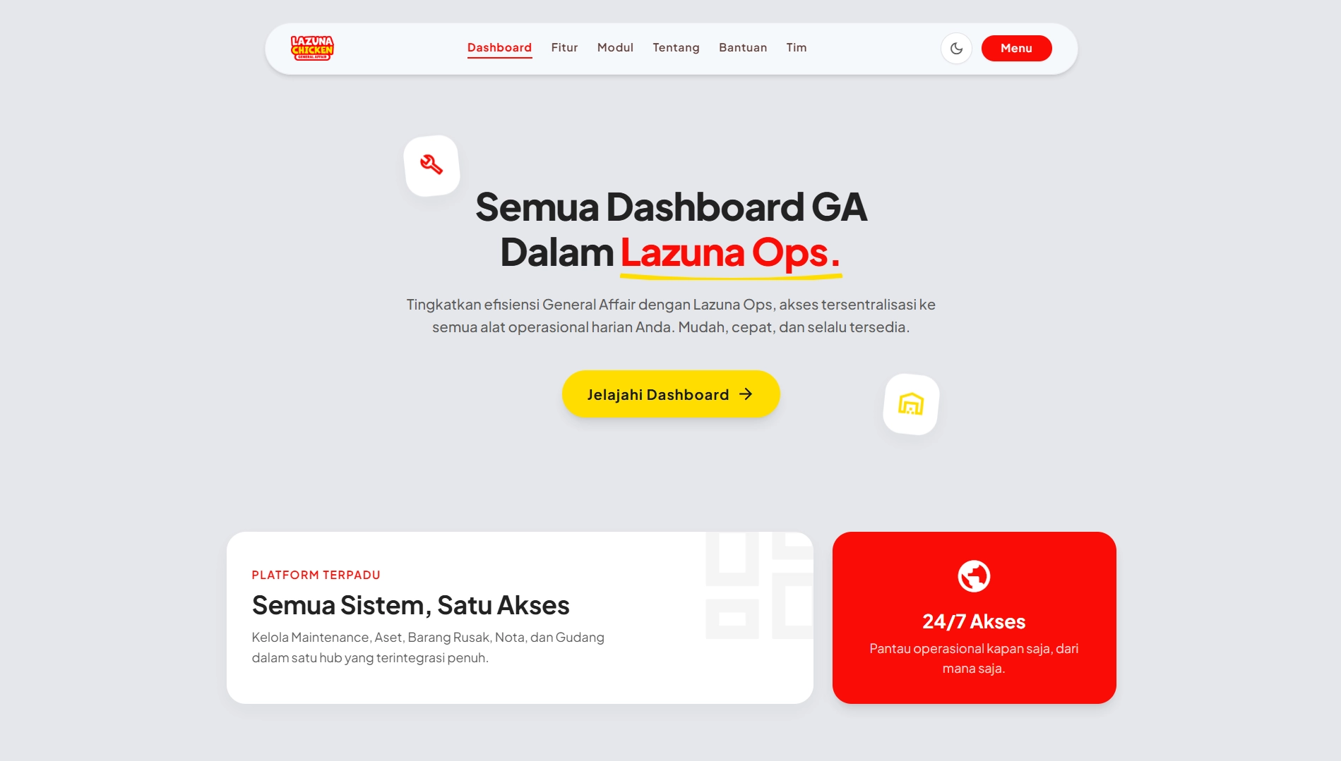 GA Portal Remake - Tampilan Atas